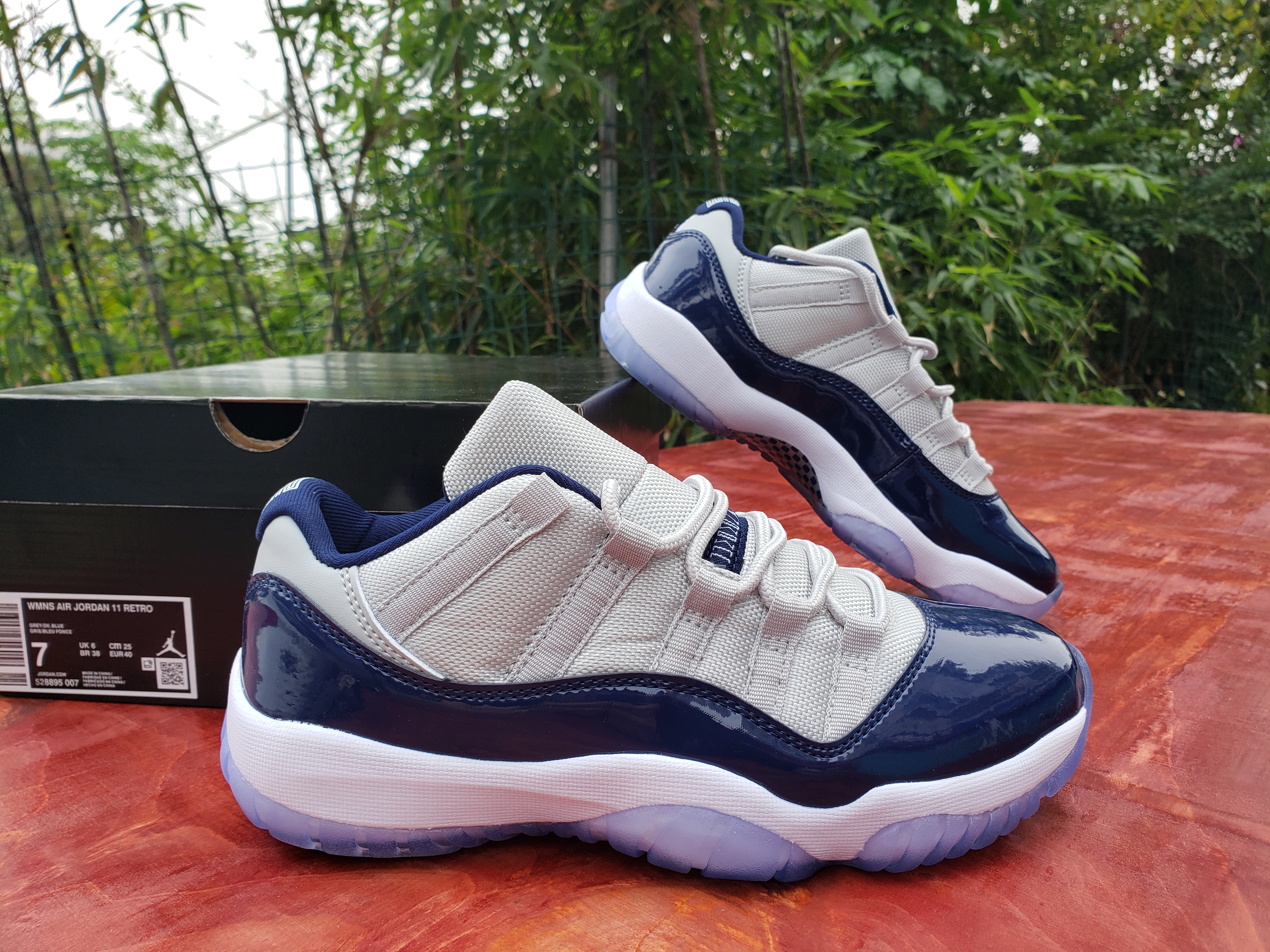 New Air Jordan 11 Retro Low Light Grey Navy